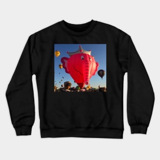 Pink Elephant at the fiesta Crewneck Sweatshirt